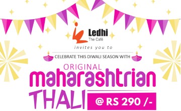 Maharashtrian Thali at Ledhi Art Cafe