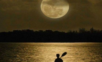 Moonlight Kayaking by Redrawlife