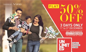 Flat 50% Off At Unlimited