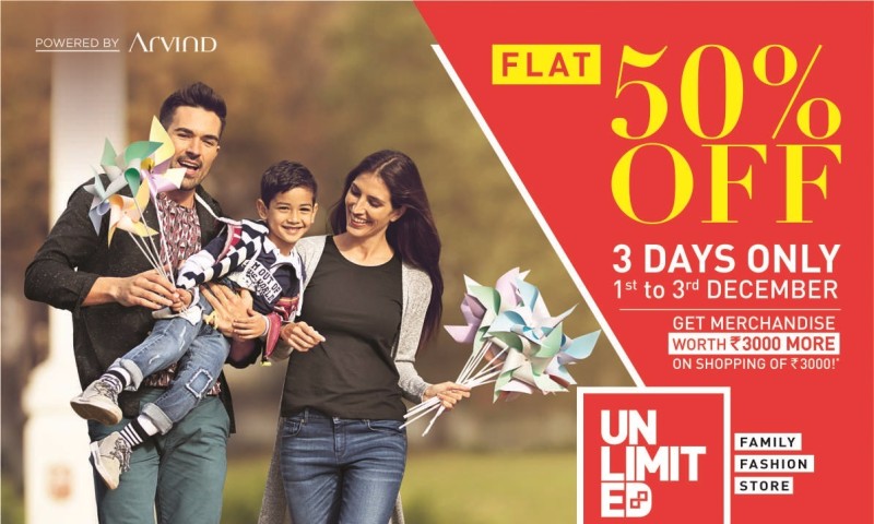 Flat 50% Off At Unlimited