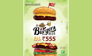 Burgers and Beer all for just Rs 555