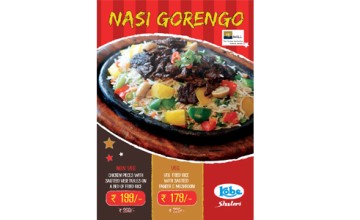 Delicious cuisines from Nasi Gorengo at amazing discounts.  