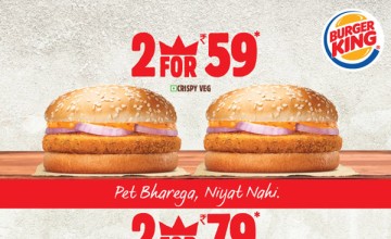 2 Crispy burgers at Rs 100