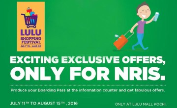 Exciting offers for NRI's at LULU Shopping Festival