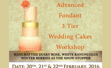  Advance Fondant 3 Tiered Wedding Cakes Workshop