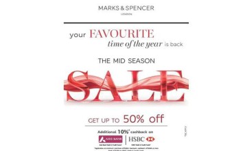 Mid Season Sale of Upto 50% Off At Mark and Spencer, Lulu Mall