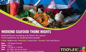 Weekend Seafood Theme Nights at Mosaic