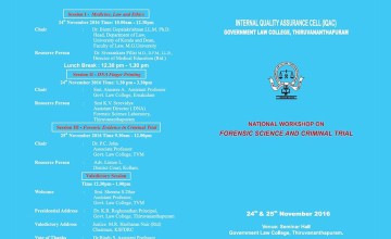 National Workshop on Forensic Science & Criminal Trial