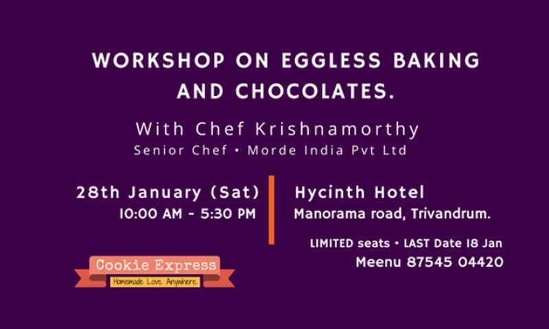  Workshop on Eggless Baking and Chocolates