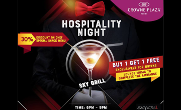 Hospitality Night - Food Offers by Crowne Plaza