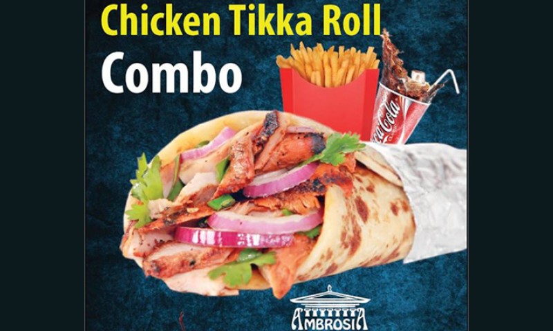 Weekend Specials - Chicken Tikka Roll & Beverages