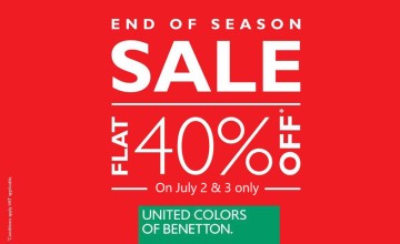 Benetton End of Season Sale Flat 40% off