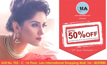 Upto 50% Off Sale at Sia Art Jewellery, Lulu Mall