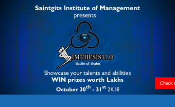 Simthesis 11.0, Saintgits College of Engineering, Management Fest, Kottayam, Kerala, 30-31th OCT 2018