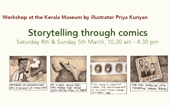 Workshop at Kerala Museum by Illustrator Priya Kuriyan
