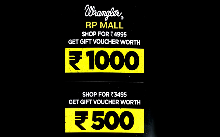 Purchase from Wrangler and get gift vouchers