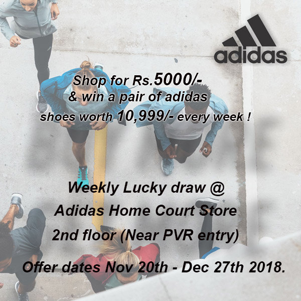 Shop at Adidas for Rs 5000 and win shoes worth 11,000