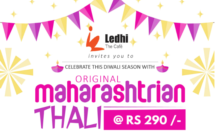 Maharashtrian Thali at Ledhi Art Cafe