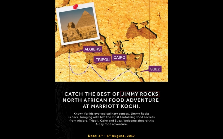 Catch the best of Jimmy Rocks - North African Food Adventure at Marriott Kochi