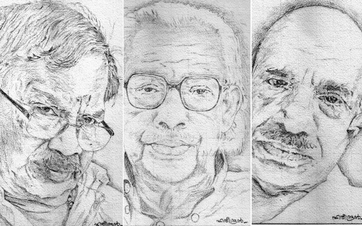 Pencil Portraits Exhibition by artist C V Harindran