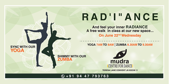 Free Yoga and Zumba Session at Mudra Centre for Dance