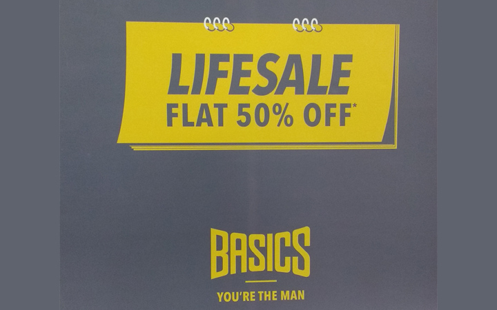 LIFESALE- Flat 50% OFF at Basics