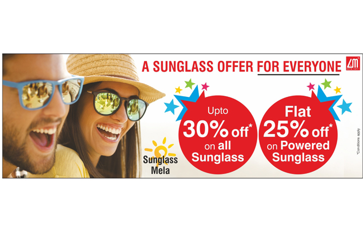 Sunglass offer from Lawrence and Mayo