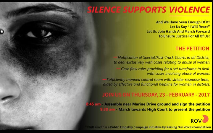 Silence Supports Violence - March for justice and safety