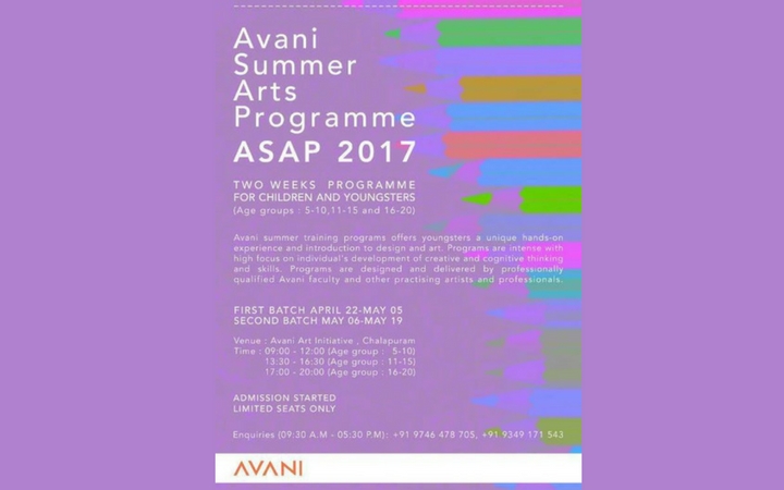 Avani Summer Arts Programme ASAP 2017