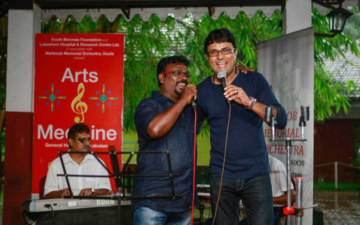 Biennale Music: Cochin College alumni relive student days in rain