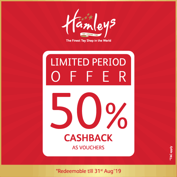 Get 50% Cashback at Hamleys