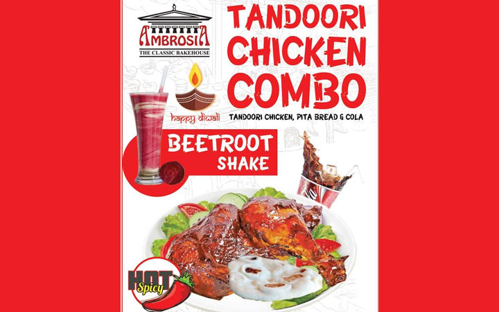 Diwali Special - Tandoori Chicken Combo & Beetroot Shake
