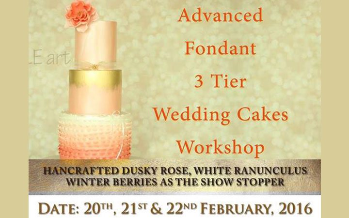  Advance Fondant 3 Tiered Wedding Cakes Workshop