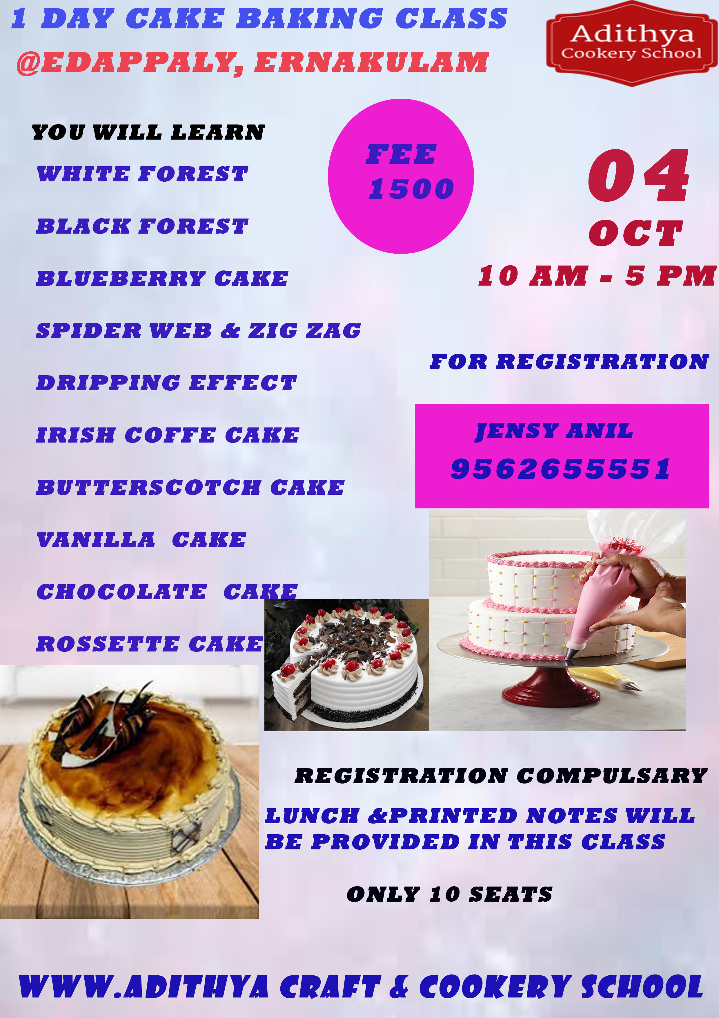 One day Cake Baking Class