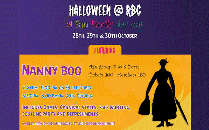 Nanny Boo- Kids Halloween Party at RBC